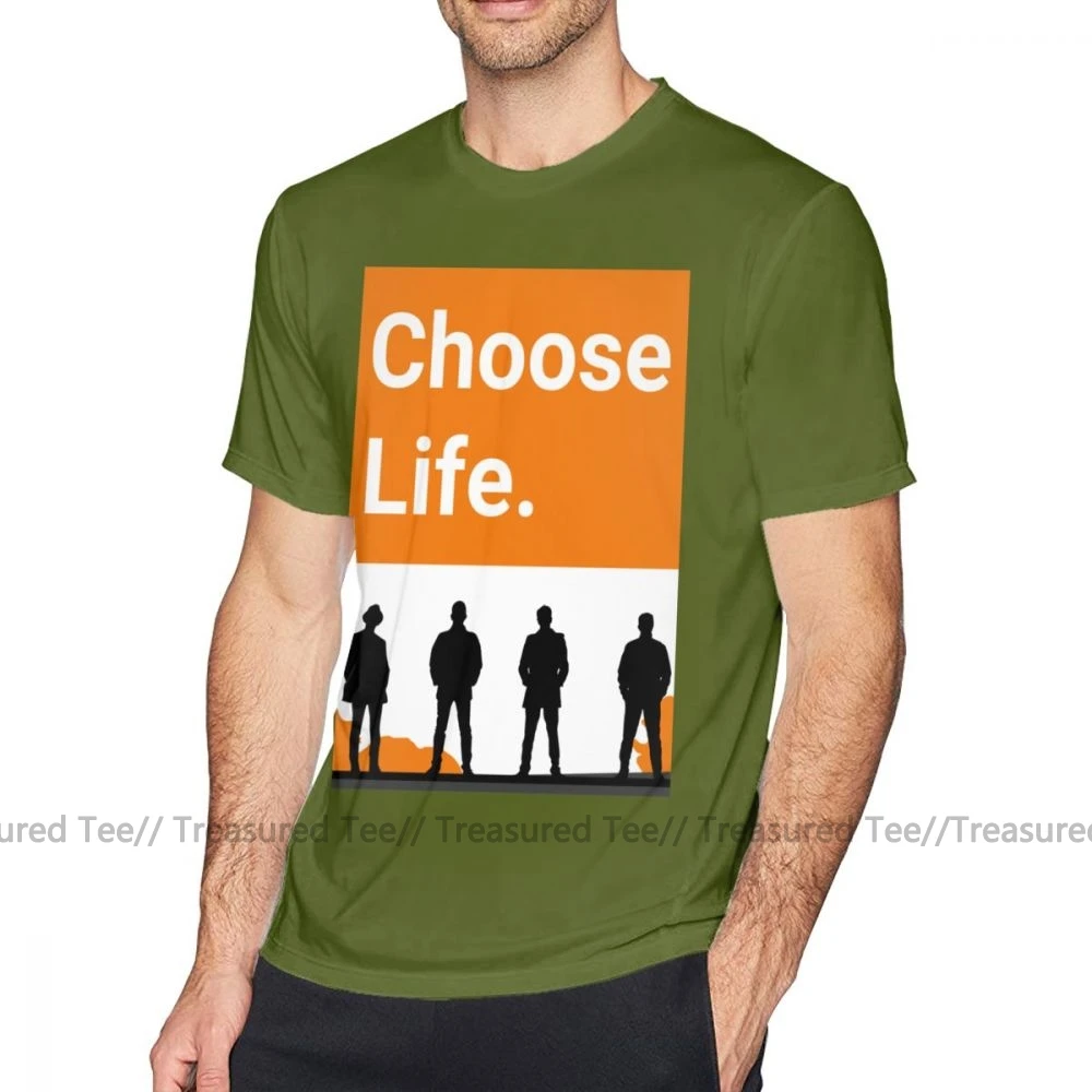 Тренировочная футболка Chose Life футболка уличная Мужская футболка с коротким рукавом графическая негабаритная 100 хлопковая Милая футболка - Цвет: Army Green