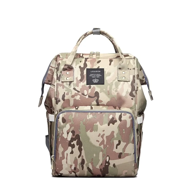 Light Camouflage Камуфляжная Детская сумка с принтом, сумка для детских подгузников, водонепроницаемый рюкзак для мам и пап, подгузники для ухода за ребенком - Цвет: Light Camouflage