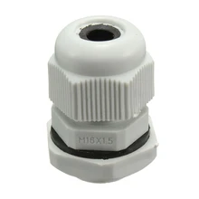 Promotion! 16mm Cable Compression Glands M16 Waterproof IP68 White Pack:5X