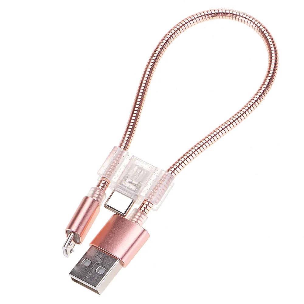 2 в 1 Micro USB и type C Автоматическая отключение быстрой зарядки для samsung зарядный провод для huawei мобильного телефона