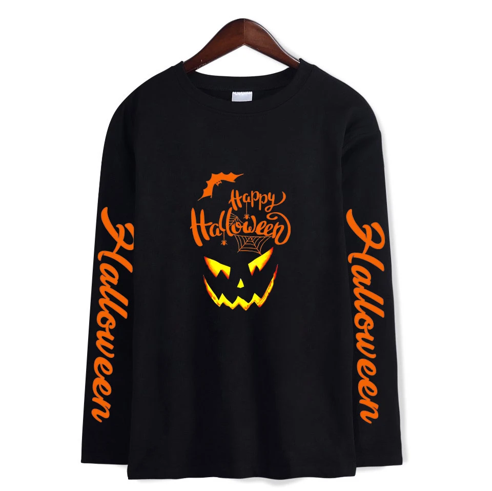 Cotton  HALLOWEENR Ghost pumpkin print Men Sweatshirts full t shirt