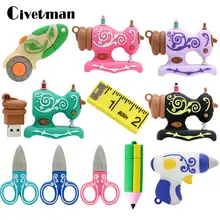 Clé Usb 256 16 go/32 go/64 go/2.0 go/128 go, lecteur Flash pour outils de couture et couture, lecteur Flash