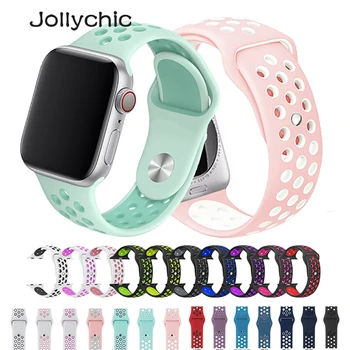 

Strap For Apple Watch band 5 4 3 2 1 Band 38mm 40mm Silicone Bracelet 42mm 44mm Strap Rubber iwatch 4 3 2 Band Wristbands