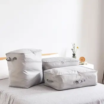

Home Oxford Cloth Quilt Storage Bag Clothing Organizer Container Folding Case