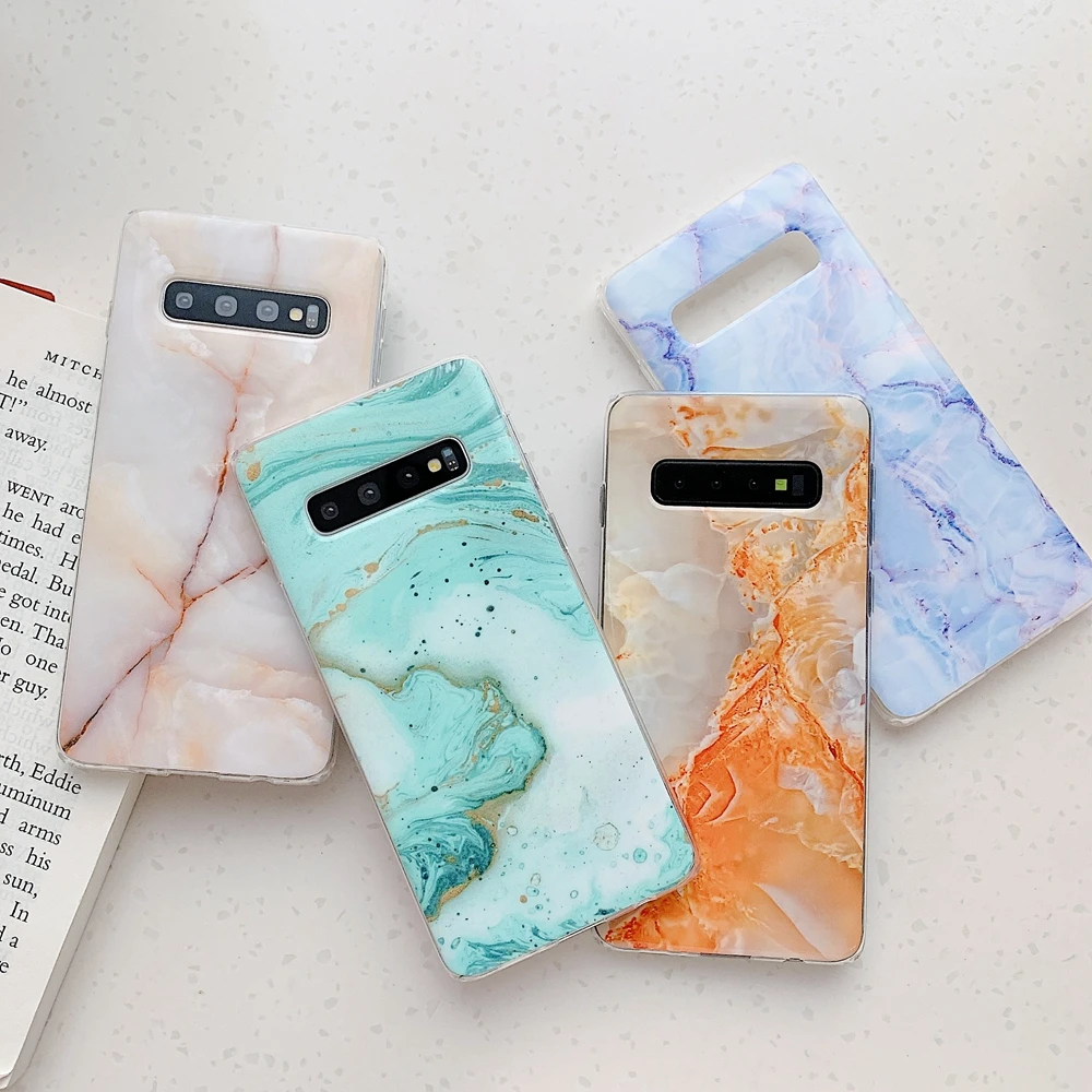 S10 Case for Etui Samsung Plus Ins Wind Marble TPU Cover sfor Coque Galaxy S9 S8 S7 Edge S10E Cases |