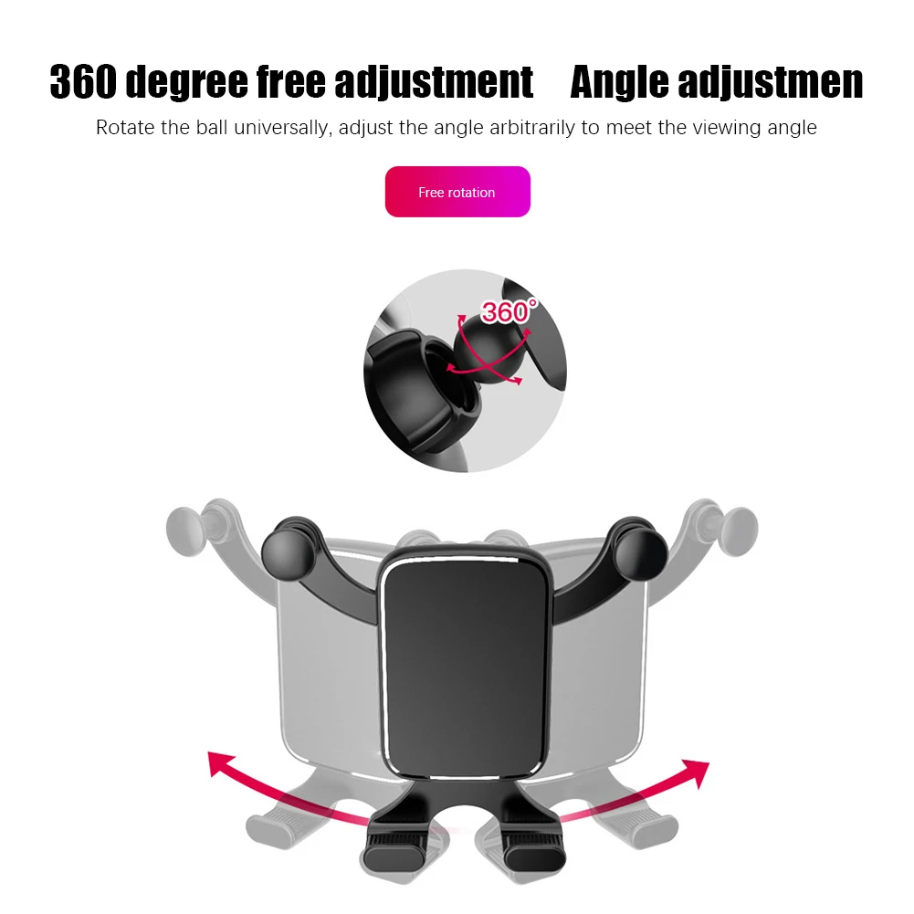 Phone Holder Horizontal And Vertical Screen Car Phone Holder Automatic Clamping Car Outlet Gravity Bracket Works 3