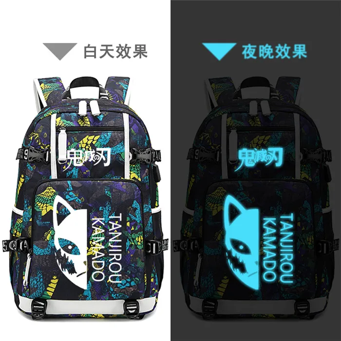 14 Demon Slayer: Kimetsu no Yaiba женский рюкзак аниме Bookbag нейлоновые школьные сумки большой дорожный рюкзак унисекс рюкзак для ноутбука - Цвет: 14