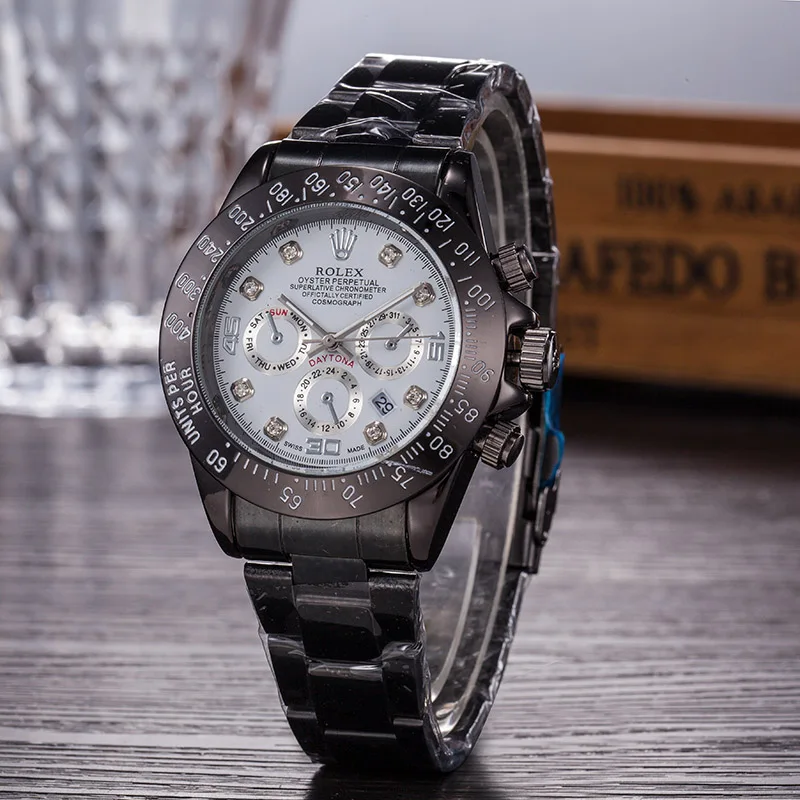 

Rolex- Men's luxury steel watchband wrist Watch New fashion quartz watch Gift Limited edition men's Watch Ord93