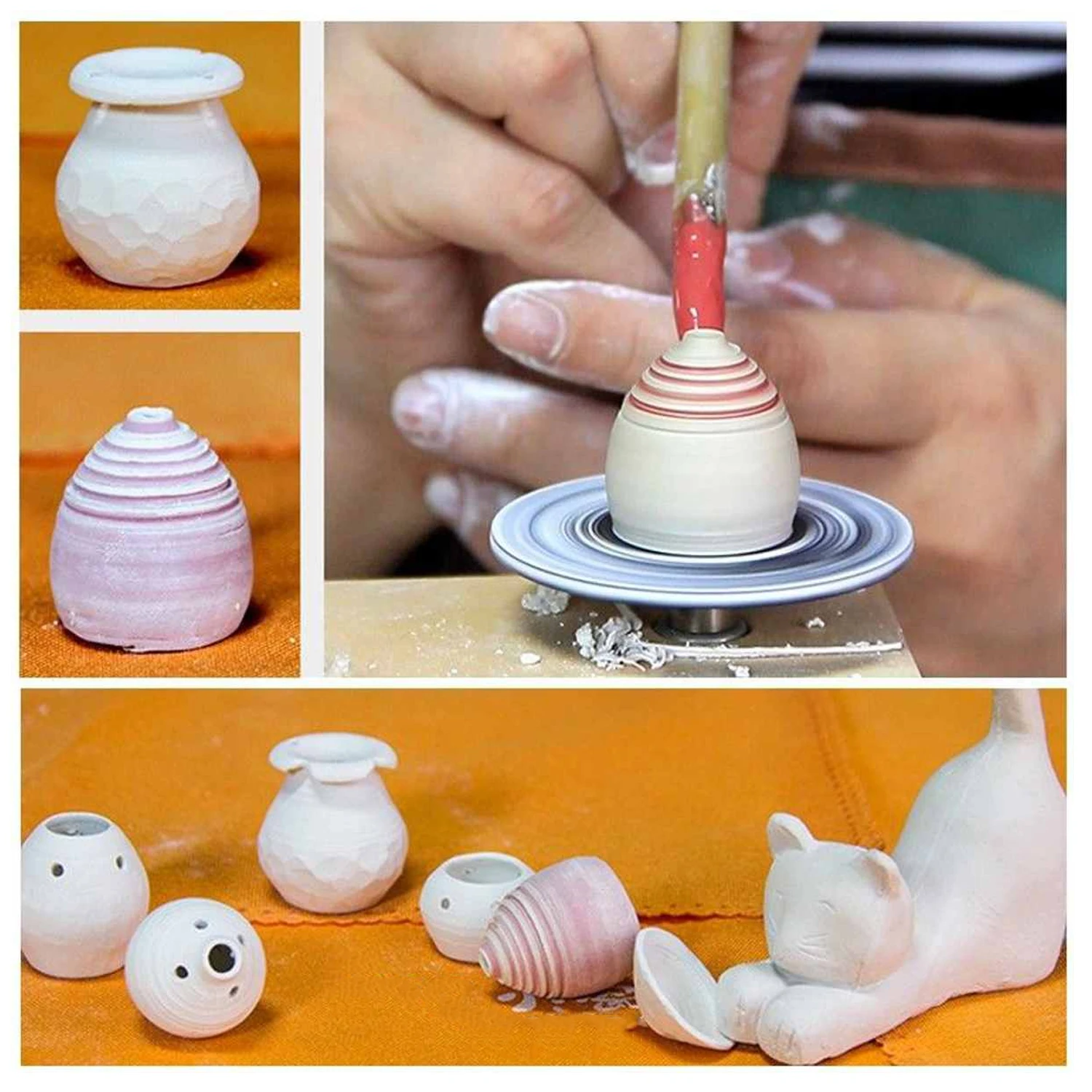 Токарная обработка электрический гончарный круг USB Керамика машина 5 V-9 V Керамика глины Гарри Поттера комплект для Керамика работы Керамика s