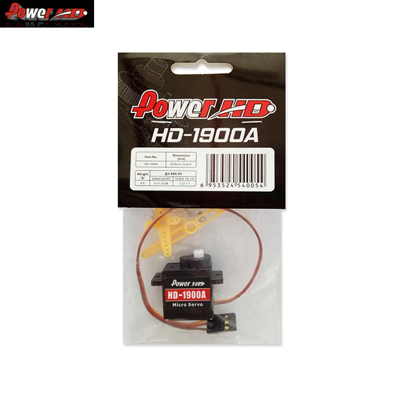 Power HD Micro Mini Analog Servo 1.5kg/9g HD-1900A W/POM Gear and Plastic Case (Compatible with FUTABA/JR) Size for Rc Toys | Игрушки и