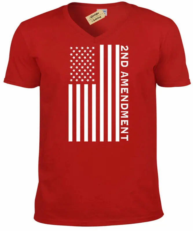 Second 2nd amendment American Flag T-Shirt Patriotic Gun Rights Mens | Мужская одежда