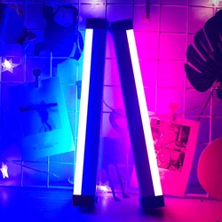 Bâton de lumière LED, lampe de poche, bâton de lumière vidéo, lampe de photographie, batterie rechargeable, lampe Flash, baguette de lumière colorée pour Selfie 