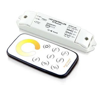 

433 MHZ DC12V 24V CCT RF led dimmer controller RF remote control dual white led dimmer PWM led controller, CE FCC RoHS WARRANTY