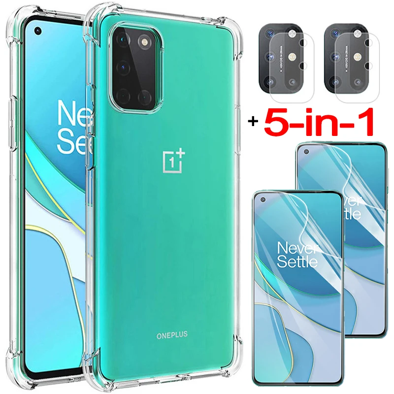 5 in 1 case for oneplus 8t oneplus 8 t transparent anti shock silicone