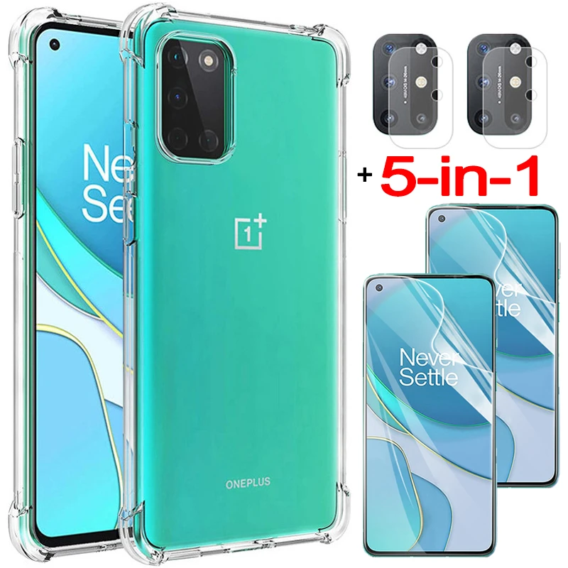 5 In 1 Case For Oneplus 8t Oneplus 8 T Transparent Anti Shock Silicone Case One Plus 8 9 Pro Nord 2 Ce 5g Cover Oneplus 9rt Case Phone Case Covers Aliexpress