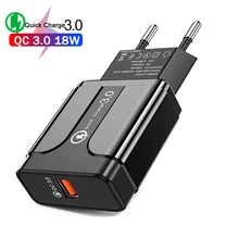 Быстрая зарядка 3,0 18 Вт QC 3,0 быстрое зарядное устройство для iPhone XS MAX XR X для samsung S9 S8 S10 Plus NOTE 10 9 зарядное устройство