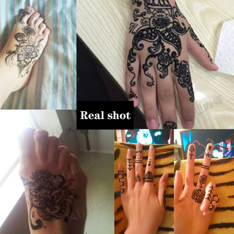 Хна конусы татуировки паста водонепроницаемый индийский краска для тела хна искусство крем конус для трафарета Менди боди-арт