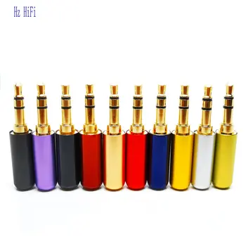 

5PCS Gold plated Stereo 3.5mm 3 Pole Repair Headphone Jack Plug Cable Audio Headphones Audio Jack Plug Connector Soldering