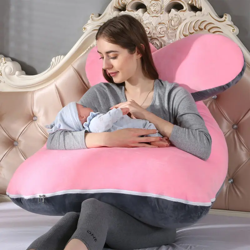 Подушка для беременных женщин, большой размер, комфортная u-образная подушка для всего тела, поддержка для беременных, u-образная хлопковая подушка для кровати
