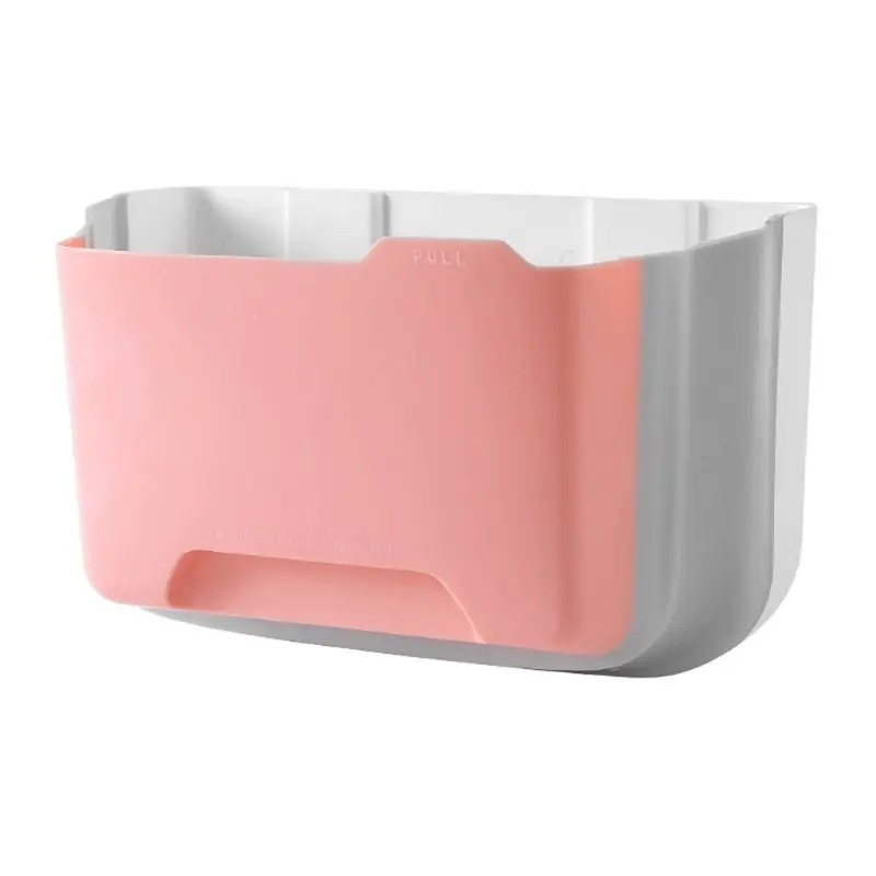 

Wall Mounted Folding Waste Bin Kitchen Cabinet Hanging Garbage Trash Can Holder