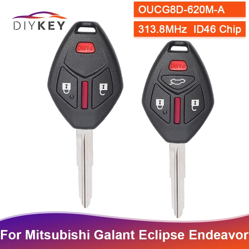 DIYKEY OUCG8D-620M-A ID46 Chip 313.8MHz Remote Key For Mitsubishi Galant Eclipse Lancer Outlander 2007 2008 2009 2010 2011 Fob