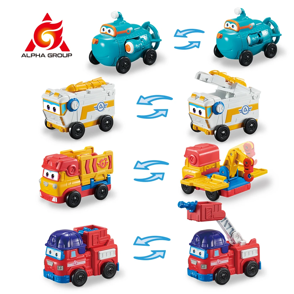Super Wings Mini Team Vehicles Rover Sparky Remi Willy Action Transforming Figures Robot Transformation Toys For Kid Gift