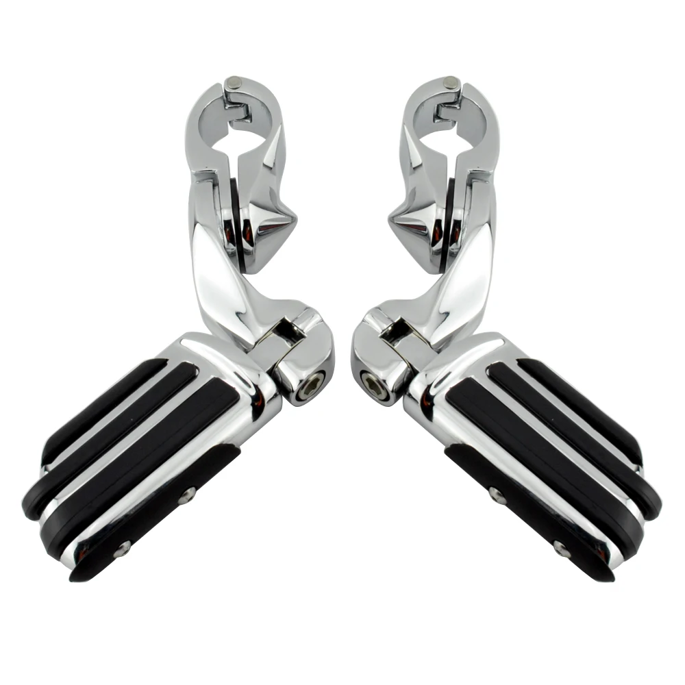 Короткие подножки для мотоцикла, опоры для ног, крепления для Harley Honda Suzuki Kawasaki 1 1/" 32 мм, защита двигателя, угловой зажим, подножки - Цвет: Армейский зеленый