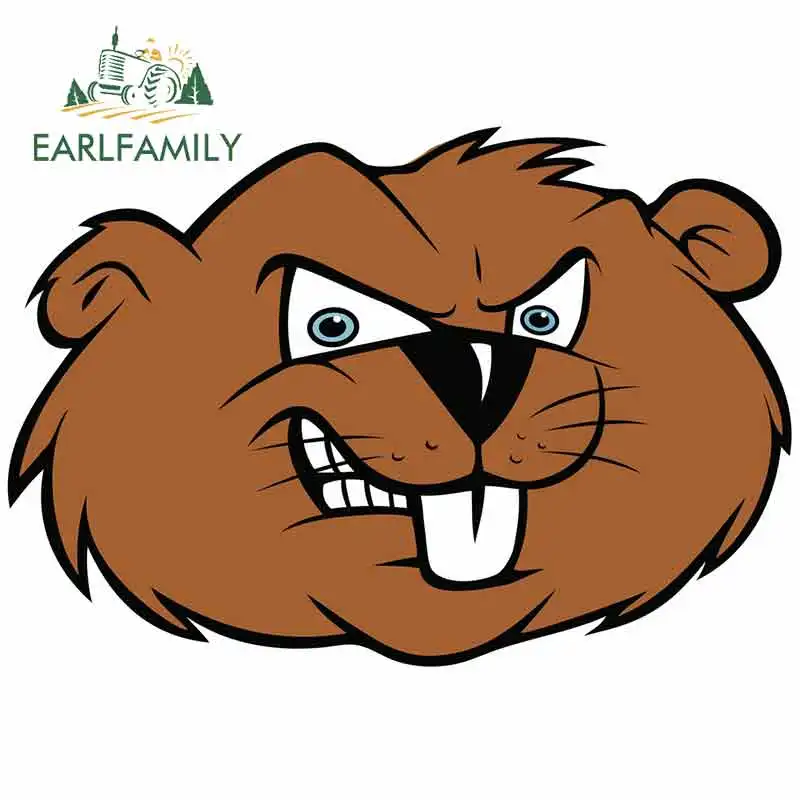 EARLFAMILY 13cm x 8.8cm For Beaver Motorcycle Car Bumper Stickers Windows Decor Decal VAN ATV Campervan Occlusion Scratch | Автомобили и
