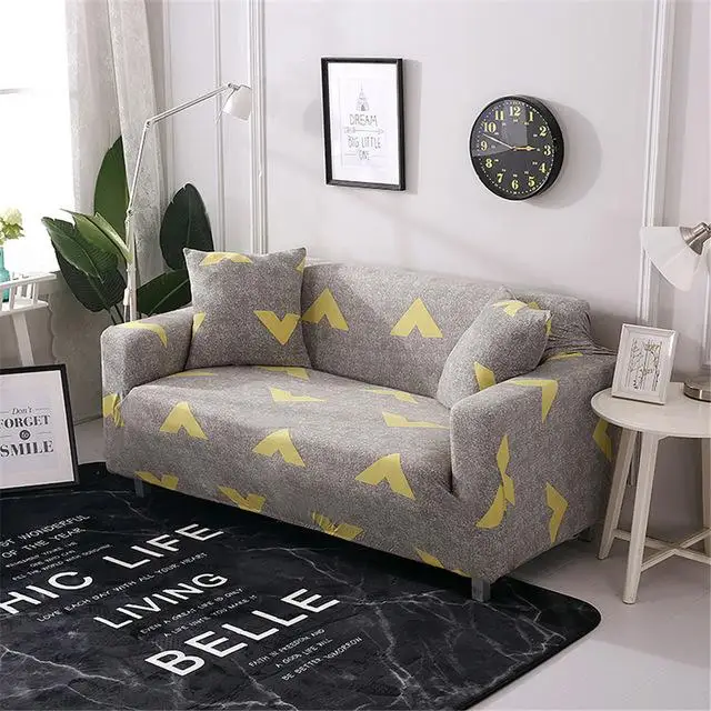 Non-slip секционный чехол эластичный стрейч диван крышка все включено в L-shape форме, благодаря чему создается ощущение невесомости кресло диванных чехлов для Гостиная 1/2/3/4 сиденья - Цвет: V