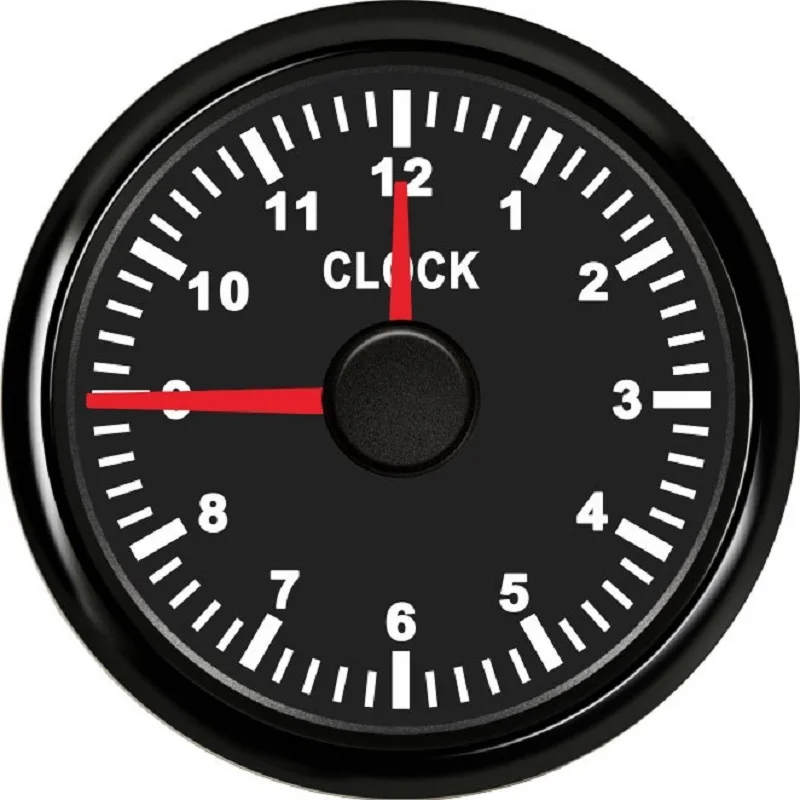 Новое гарантируемое часы метр 12-часовом формате с Подсветка 52 мм(") 12 V/24 V Автомобиль Лодка Грузовик