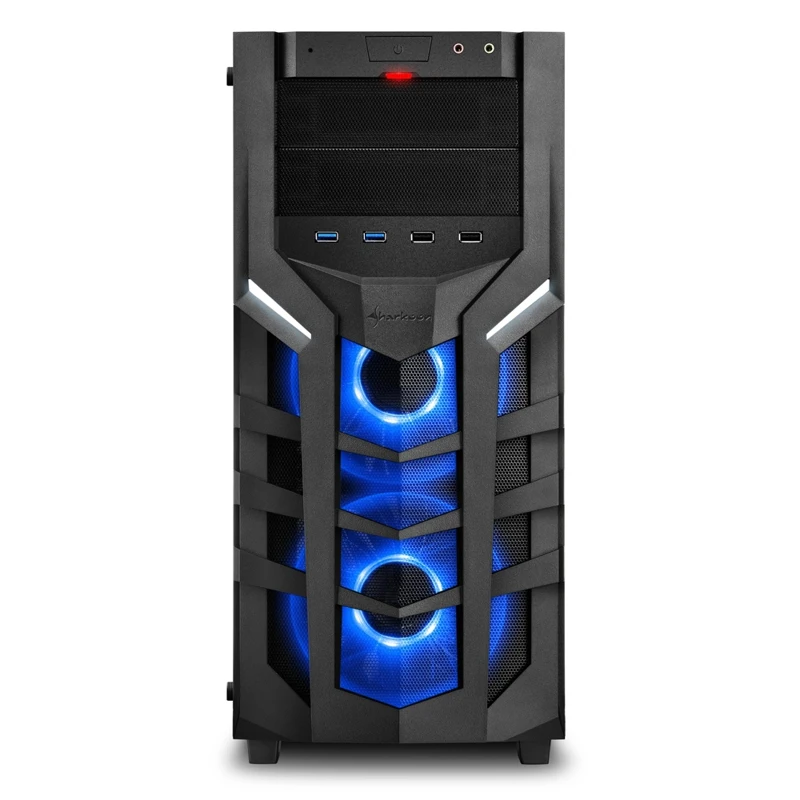 Корпус Sharkoon DG7000-G RGB ATX, mATX, Mini-ITX, Midi-Tower, 2xUSB 2.0, 2xUSB 3.0, Audio, 3x140mm fan, без БП, led RGB