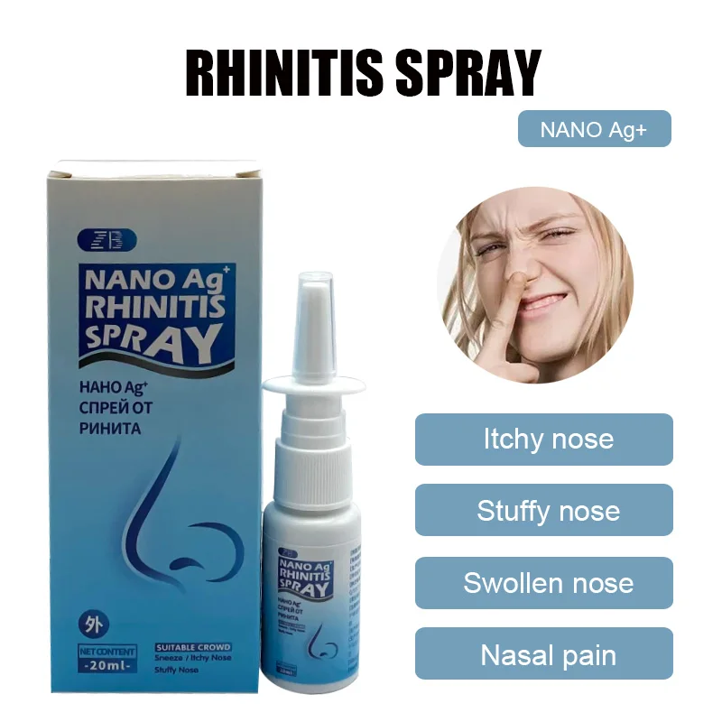 ZB NANO AG Rhinitis Nose Spray 20ml Chinese Medical Chronic Sinusitis Herb Nasal Spray Treatment Nose Health Care Products