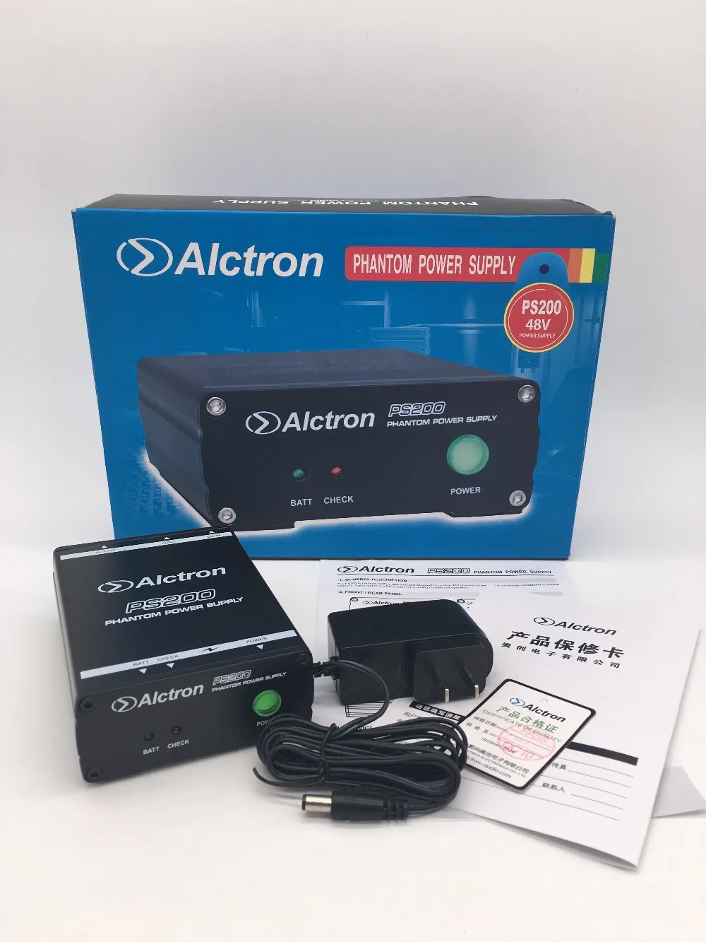 Alctron CS35 и PS200 48V фантомное питание, кабель и конденсаторный микрофон, набор для сцены и студийной записи