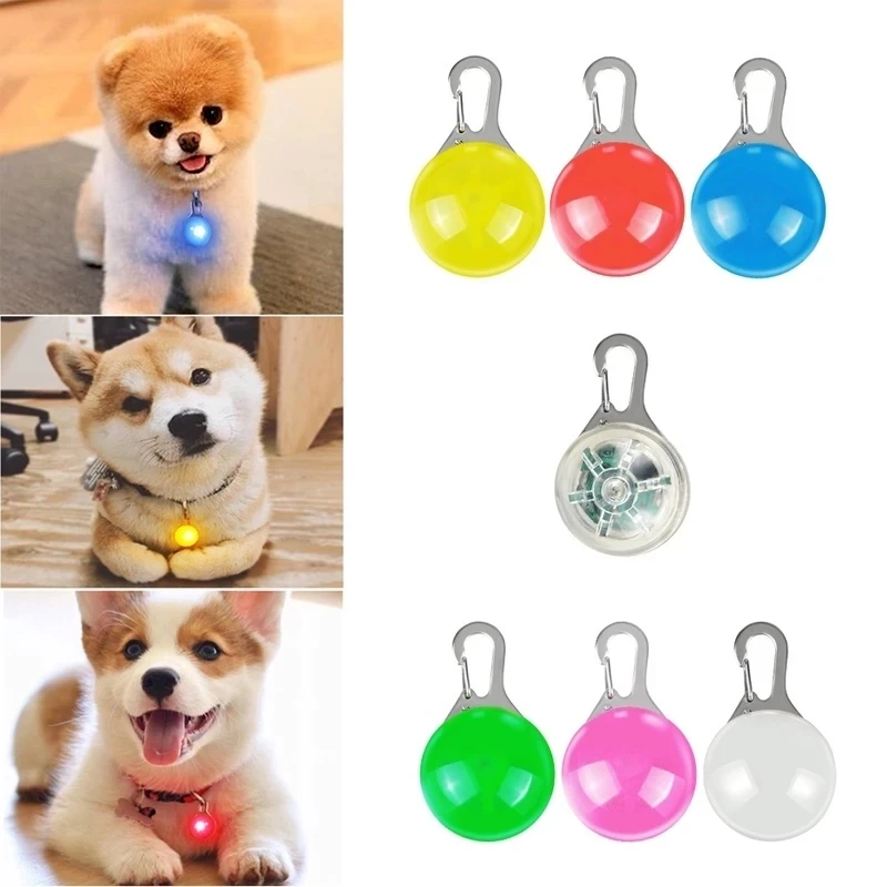 Mini Collar COLGANTE LED para mascotas, luz nocturna intermitente, suministros de seguridad para mascotas, accesorios, llavero portátil, juguete Flash, 1 ud.