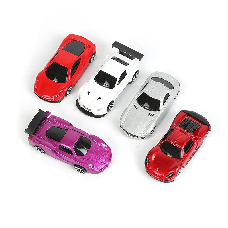 5Pcs/set Mini Sports Car Model Toy 1:64 Simulation Metal Diecast Vehicles Collection Toy Birthday Gift For Children Boys Y012 maisto 1 18 2015 ford mustang gt grey sports car static simulation diecast alloy model car