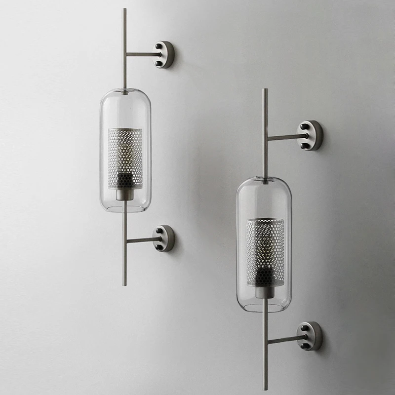  Industrial Style Retro Wall Light Vintage Creative Concise Glass Light Kitchen Restaurant Loft Led  - 4000056627777