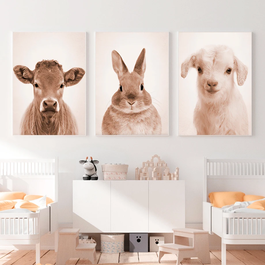 Farm-Animals-Cow-Horse-Rabbit-Sheep-Donkey-Wall-Art-Canvas-Painting-Nordic-Posters-And-Prints-Wall (1)