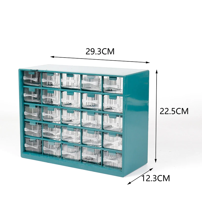 25 lattice Drawer Type Plastic Tool Box Hardware Tool Storage Box Wall Hanging Screw Parts Classification Component Box 5