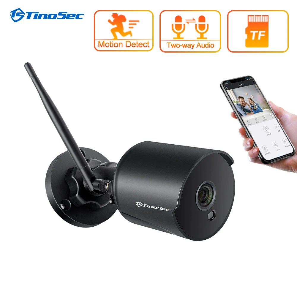 TinoSec Wifi Наружная цилиндрическая IP камера водонепроницаемая 1080P двухсторонняя