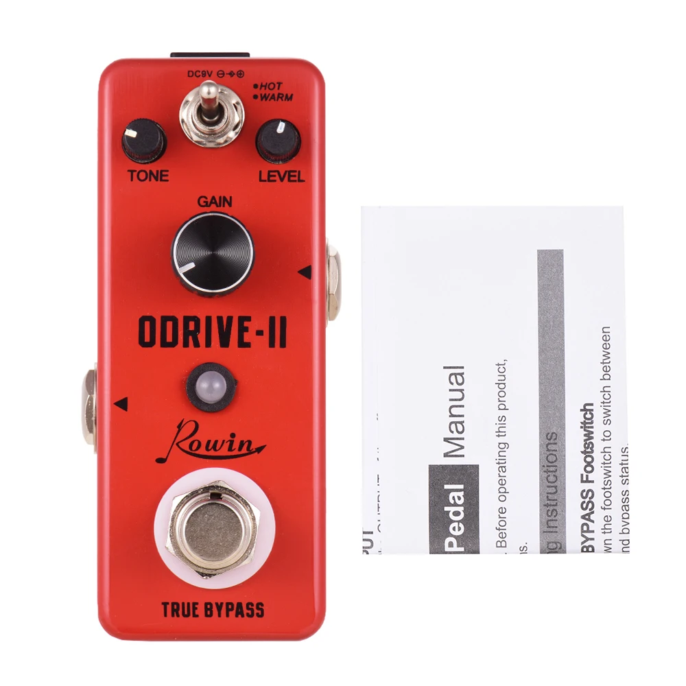 Rowin LEF-302B ODRIVE-II классический электронный овердрайв для гитары педаль эффектов 2 Режим работы корпус из алюминиевого сплава True Bypass