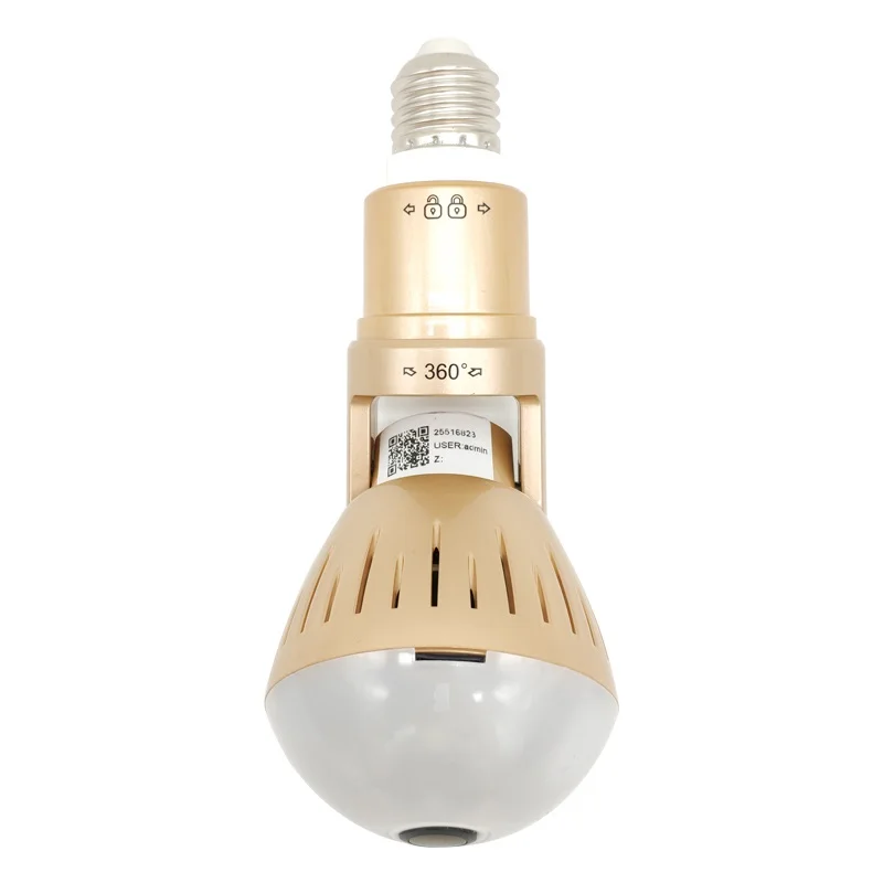 

Bulb Camara Golden Video Surveillance home security camara 960P camaras IR Night Vision Motion Sensor Alarm 2 Way Talk Max 32G