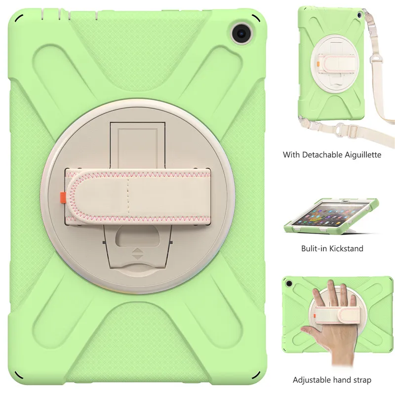 Tablet-Hülle für Kindle Fire 8 10 HD8 HD10 Plus 2020 2021, robuste, stoßfeste Silikonhülle für Kinder für HD 7 2017_voghion.com