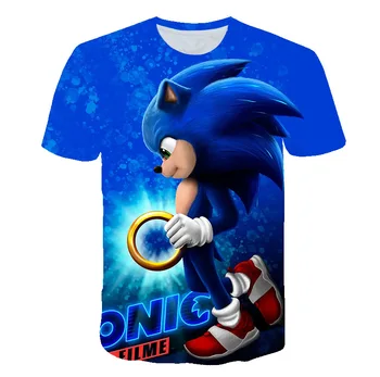 

3D sonic the hedgehog Girls Clothes Baby Boys Mario summer Funny T-shirts Boys Clothes Costume Kids camisetas casual street
