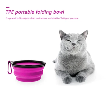

Travel Dog Bowls Portable Collapsible Pet Cat Dog Water Food Bowl 350ml Small Dogs Cats Drinking Dish Feeder 2pcs