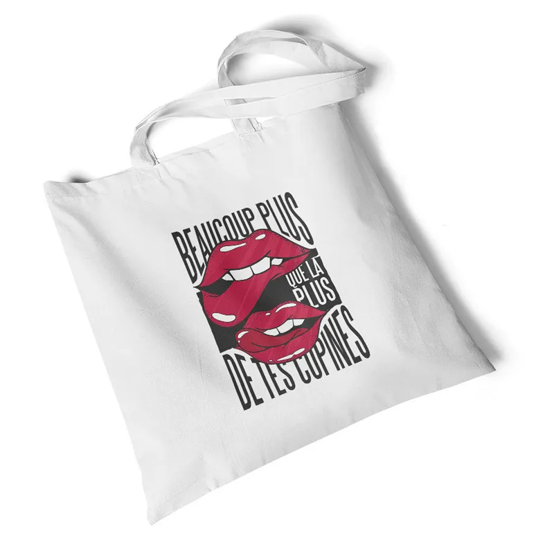 Новое поступление, повседневная женская Холщовая Сумка с буквенным принтом, большая Экологичная сумка для покупок, оригинальная Складная пляжная сумка, сумка на плечо