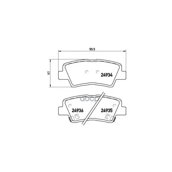 Комплект Тормозных Колодок Дисковый Тормоз Brembo P30047 Brembo арт. P30047