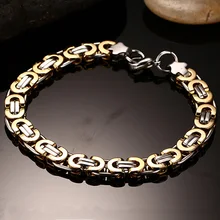 Серебряный браслет из нержавеющей стали, Мужская Золотая цепочка, подарок на руку, мужской браслет в стиле хип-хоп, рок,, дружба, персонализированный