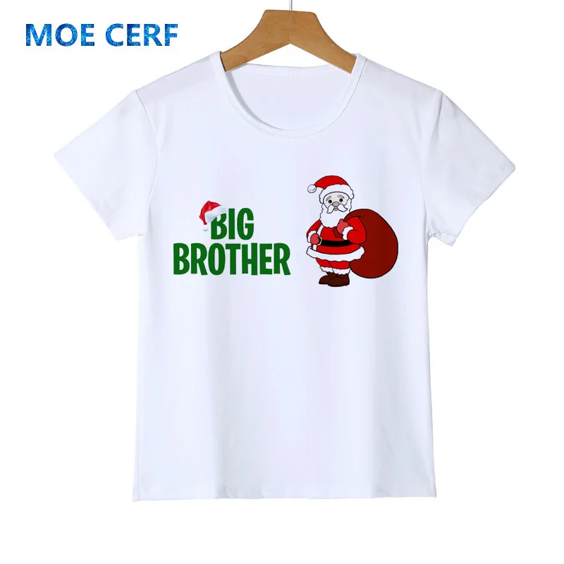 Футболка с надписью «Big Brother»; Одежда для девочек с короткими рукавами и рисунком динозавра и единорога; стильная футболка в стиле ретро; Y52-13 - Цвет: 14