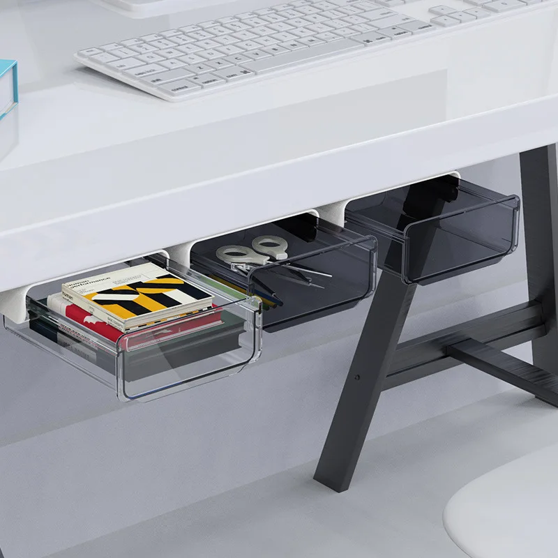 Hot Sale Self Stick Pencil Tray Under Desk Drawer Organizer Table Storage Box Hot Sale Self Stick Pencil Tray Under Desk Drawer Organizer Table Storage Box