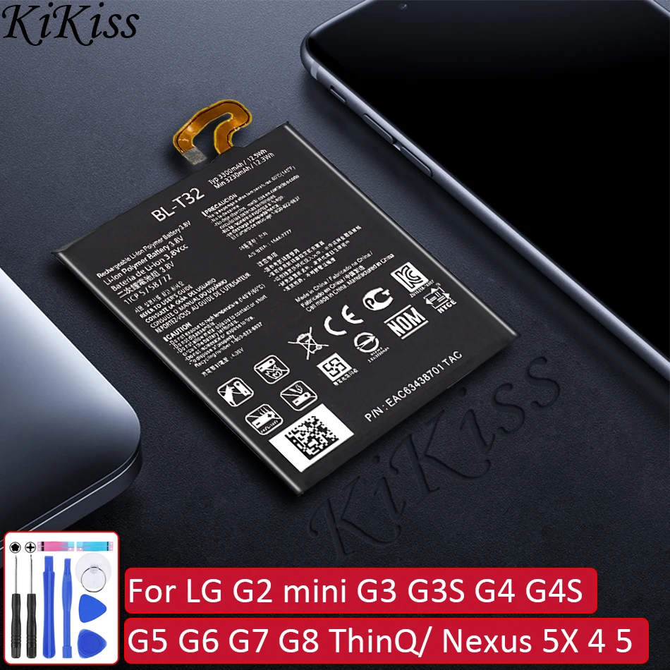 BL-T19 для LG Nexus 5X 4 5 батарея G2 мини G3 G3S G3C G4 G4S G4C Beat G5 G6 G7 G8 ThinQ B2MINI BL-42D1F BL-53YH BL-51YF |
